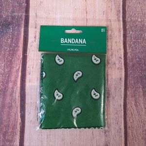 Large Head Bandanna Handkerchief Cowboy Green 20x20